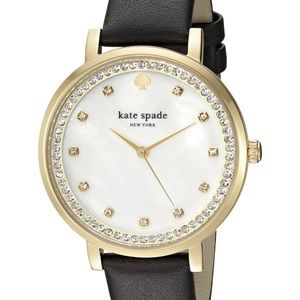 ♠️Kate Spade Monterey Black Leather Strap Watch♠️